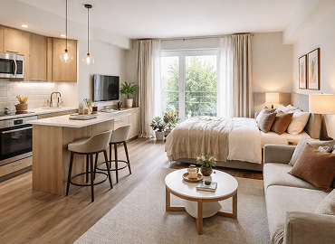 В однокомнатной квартире